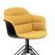 Bontempi Casa Mood Upholstered Spider Leg Chair With Arms