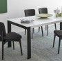 Connubia Calligaris Eminence Glass With Wood Legs Table