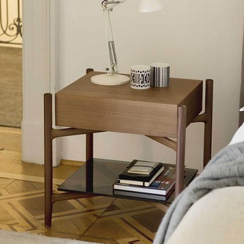 Porada Regent Wood Bedside Table