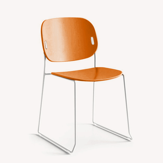 Connubia Calligaris Yo! Chair Sleigh Legs, Set of 6 Ex Display