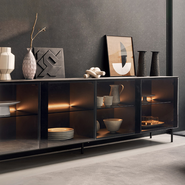 Sideboard with glass discount