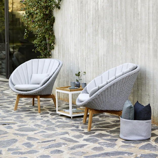 Cane Line Peacock Lounge Chair - Contemporary Balcony Furniture Uk