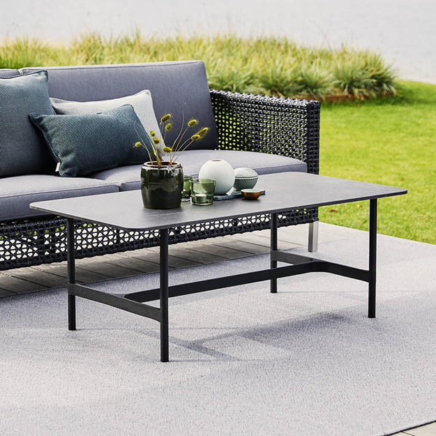 Cane Line Twist Rectangular Coffee Table, Outdoor Coffee Table Cover Uk